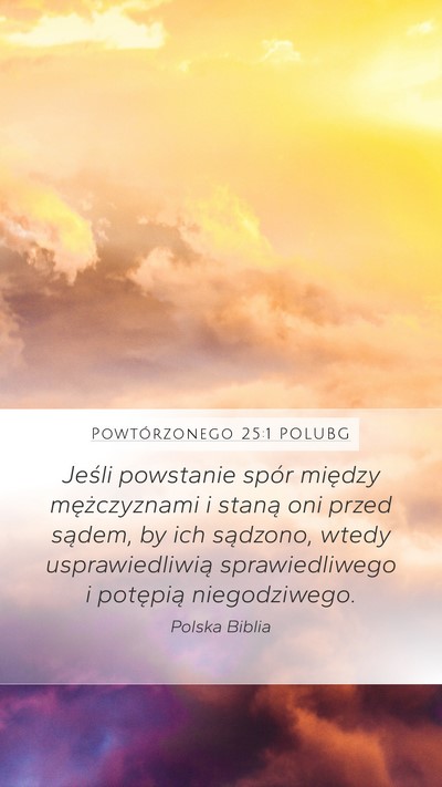 Powtórzonego 25:1 POLUBG Bible Verse Image