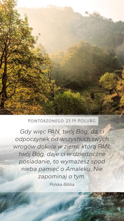 Powtórzonego 25:19 POLUBG Bible Verse Image