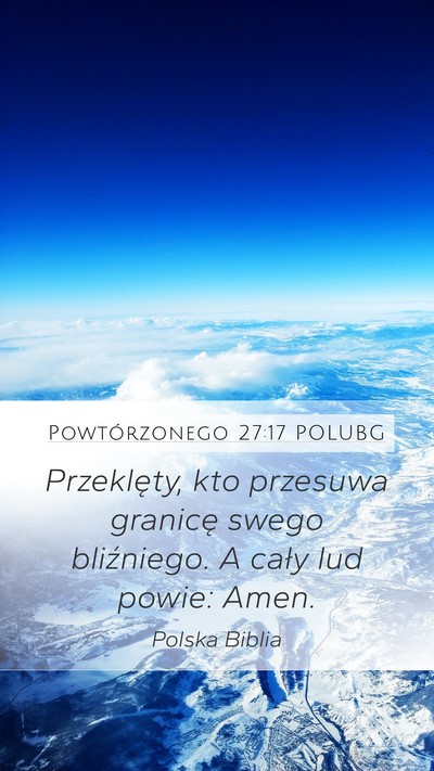 Powtórzonego 27:17 POLUBG Bible Verse Image