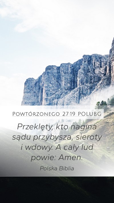 Powtórzonego 27:19 POLUBG Bible Verse Image