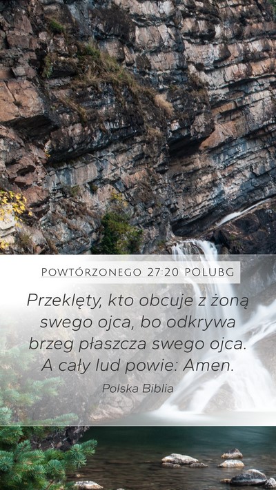 Powtórzonego 27:20 POLUBG Bible Verse Image