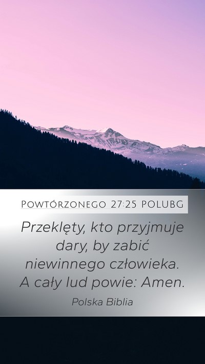 Powtórzonego 27:25 POLUBG Bible Verse Image