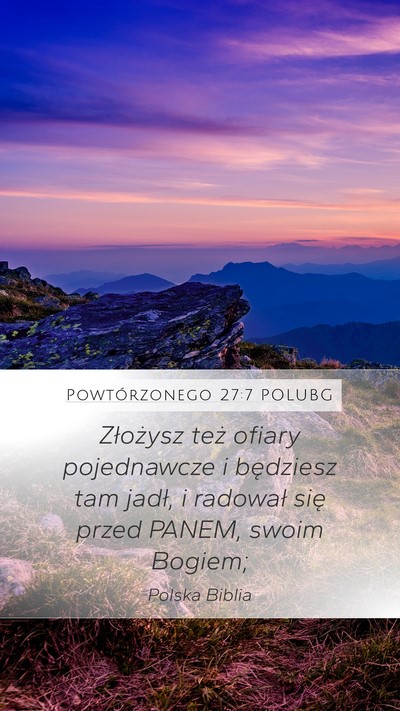 Powtórzonego 27:7 POLUBG Bible Verse Image
