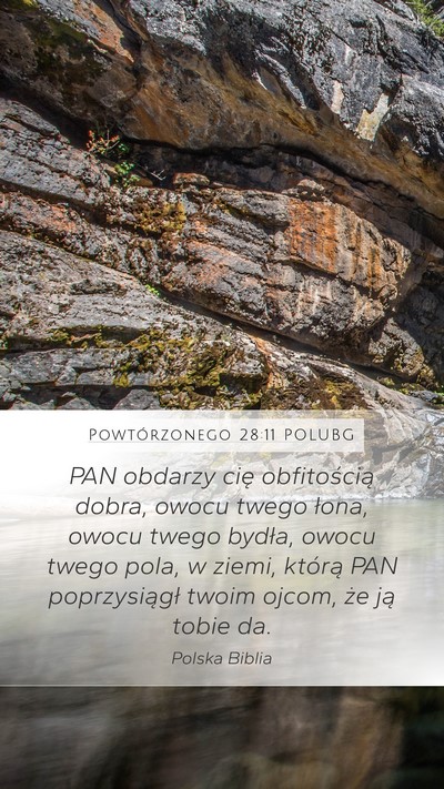 Powtórzonego 28:11 POLUBG Bible Verse Image