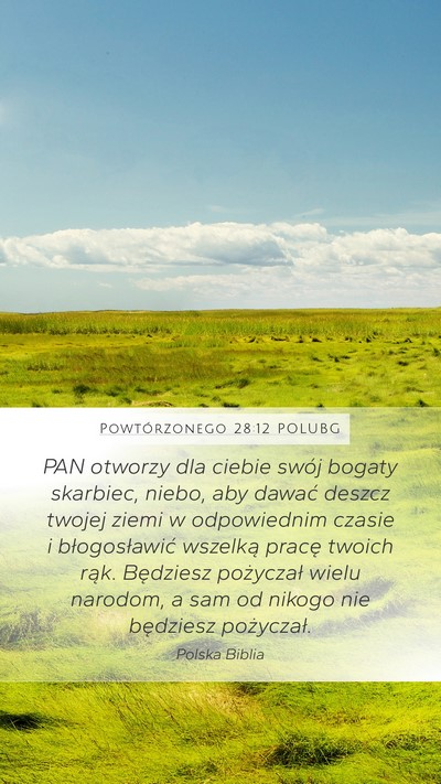 Powtórzonego 28:12 POLUBG Bible Verse Image
