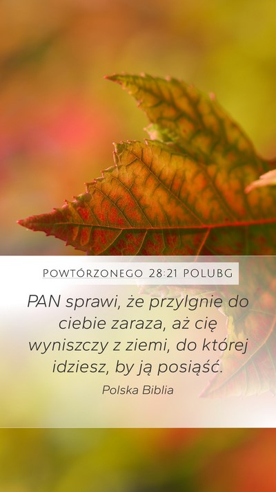 Powtórzonego 28:21 POLUBG Bible Verse Image