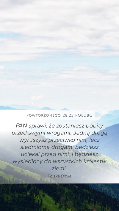 Powtórzonego 28:25 POLUBG Bible Verse Image