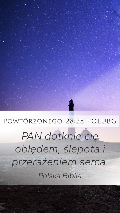 Powtórzonego 28:28 POLUBG Bible Verse Image
