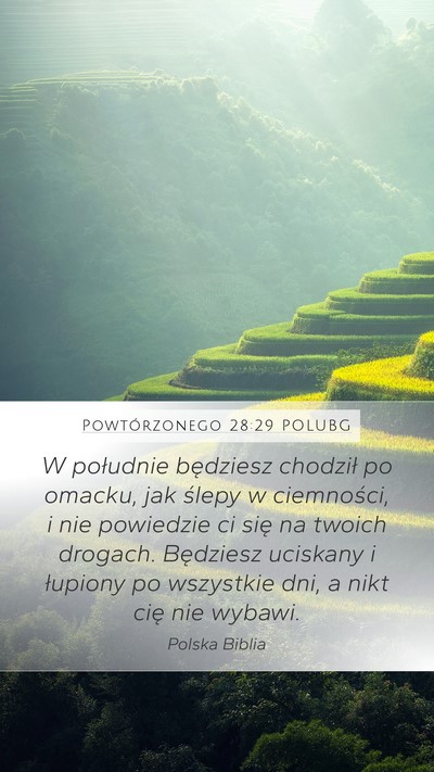 Powtórzonego 28:29 POLUBG Bible Verse Image