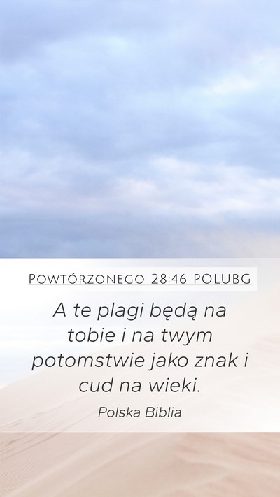 Powtórzonego 28:46 POLUBG Bible Verse Image