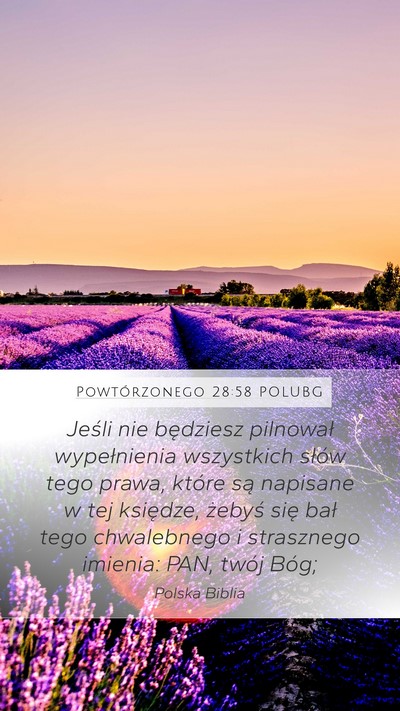 Powtórzonego 28:58 POLUBG Bible Verse Image