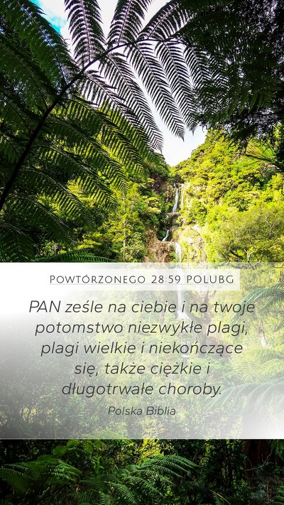 Powtórzonego 28:59 POLUBG Bible Verse Image