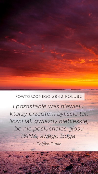 Powtórzonego 28:62 POLUBG Bible Verse Image
