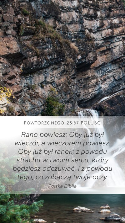 Powtórzonego 28:67 POLUBG Bible Verse Image