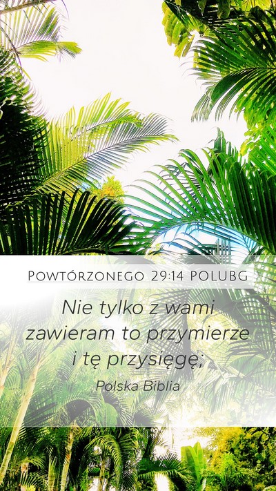 Powtórzonego 29:14 POLUBG Bible Verse Image