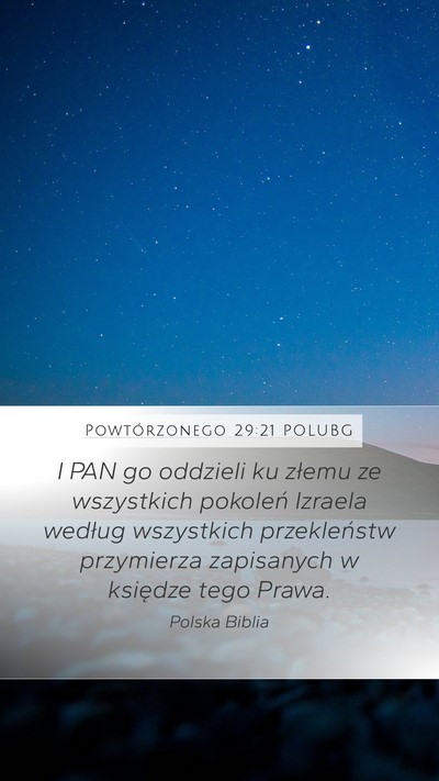 Powtórzonego 29:21 POLUBG Bible Verse Image