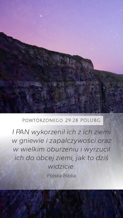 Powtórzonego 29:28 POLUBG Bible Verse Image