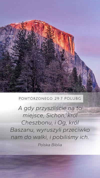Powtórzonego 29:7 POLUBG Bible Verse Image