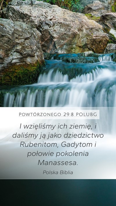 Powtórzonego 29:8 POLUBG Bible Verse Image