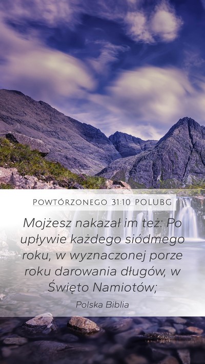 Powtórzonego 31:10 POLUBG Bible Verse Image