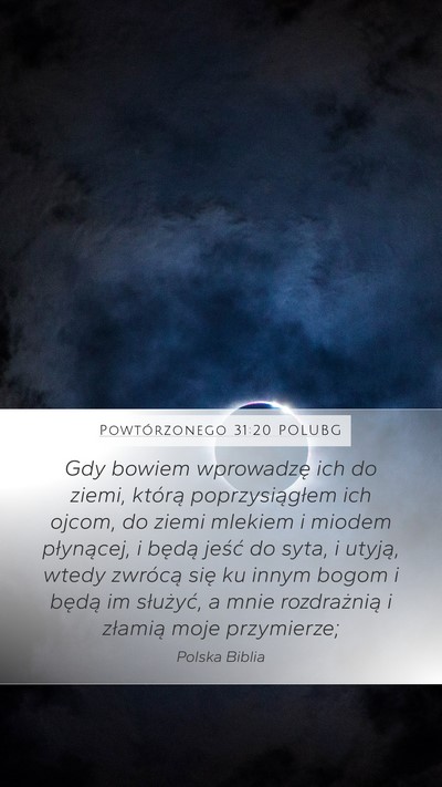 Powtórzonego 31:20 POLUBG Bible Verse Image