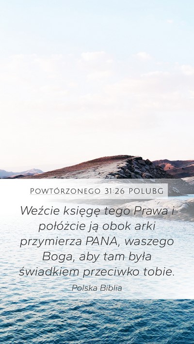 Powtórzonego 31:26 POLUBG Bible Verse Image