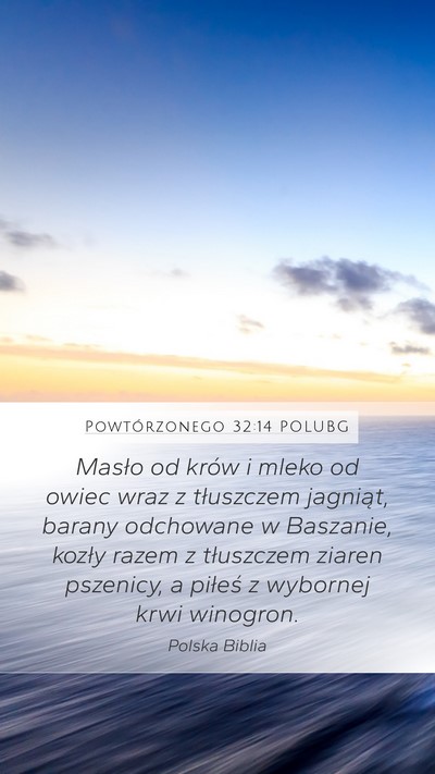 Powtórzonego 32:14 POLUBG Bible Verse Image