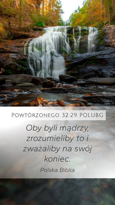 Powtórzonego 32:29 POLUBG Bible Verse Image