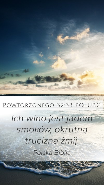 Powtórzonego 32:33 POLUBG Bible Verse Image