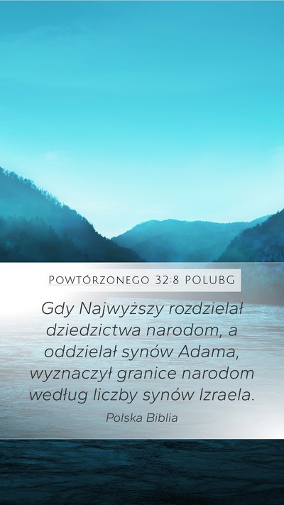 Powtórzonego 32:8 POLUBG Bible Verse Image