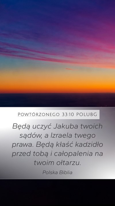 Powtórzonego 33:10 POLUBG Bible Verse Image