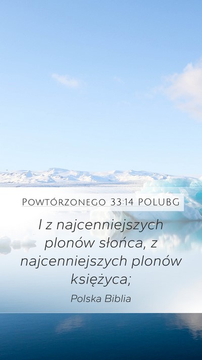 Powtórzonego 33:14 POLUBG Bible Verse Image
