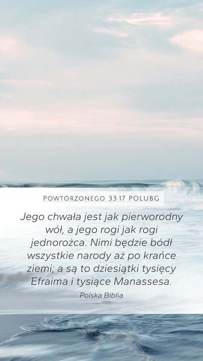 Powtórzonego 33:17 POLUBG Bible Verse Image