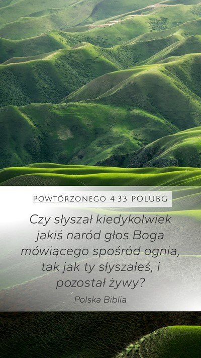 Powtórzonego 4:33 POLUBG Bible Verse Image