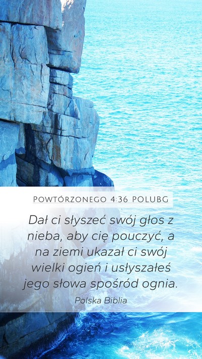 Powtórzonego 4:36 POLUBG Bible Verse Image