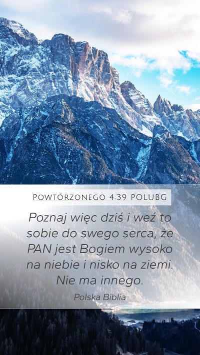 Powtórzonego 4:39 POLUBG Bible Verse Image