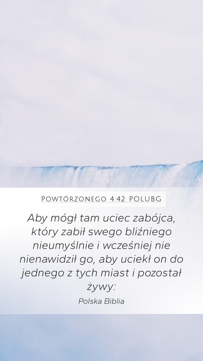 Powtórzonego 4:42 POLUBG Bible Verse Image