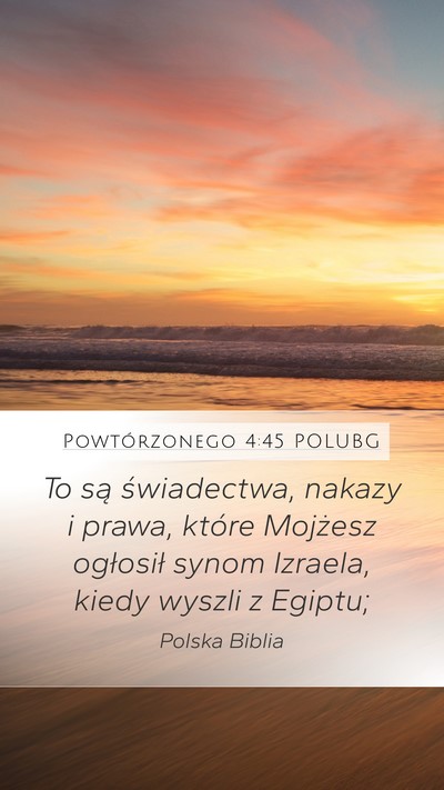 Powtórzonego 4:45 POLUBG Bible Verse Image