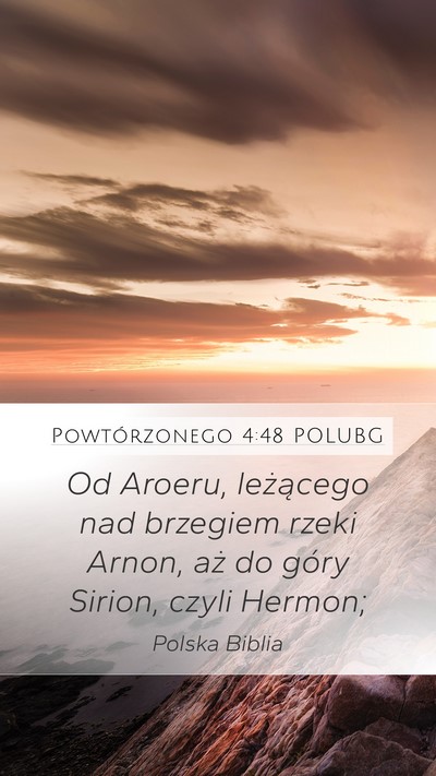 Powtórzonego 4:48 POLUBG Bible Verse Image