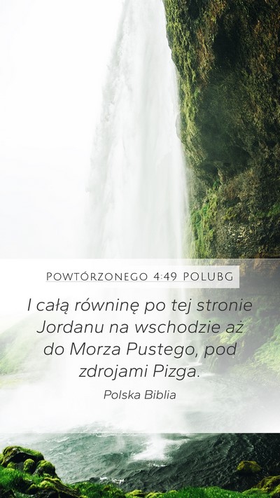Powtórzonego 4:49 POLUBG Bible Verse Image