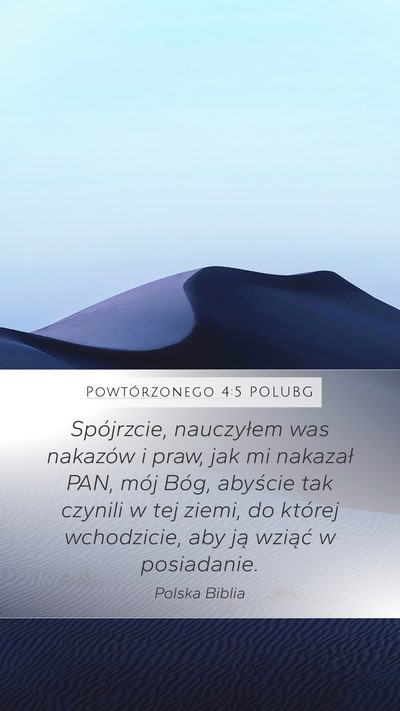 Powtórzonego 4:5 POLUBG Bible Verse Image