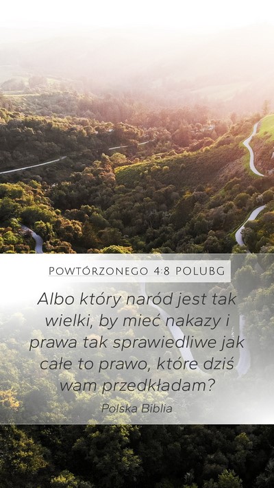 Powtórzonego 4:8 POLUBG Bible Verse Image