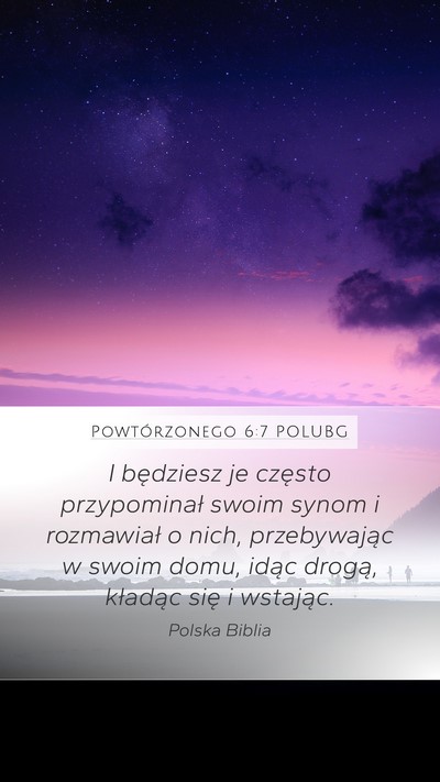 Powtórzonego 6:7 POLUBG Bible Verse Image