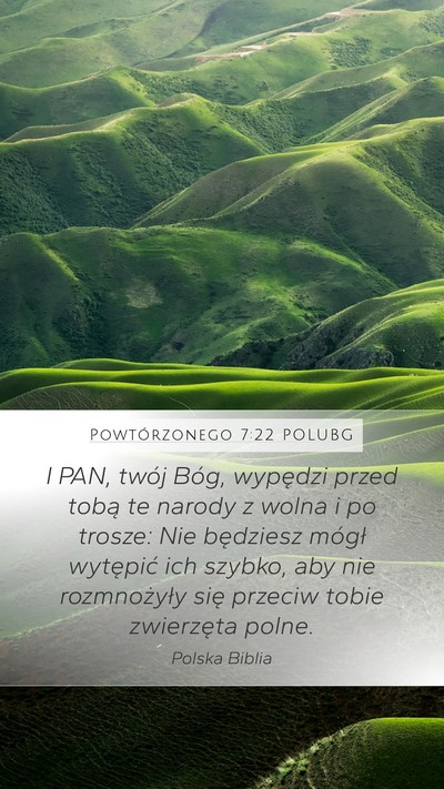 Powtórzonego 7:22 POLUBG Bible Verse Image