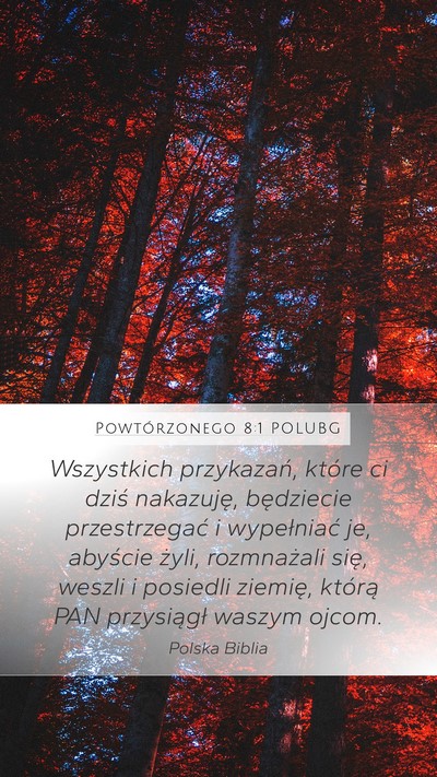 Powtórzonego 8:1 POLUBG Bible Verse Image