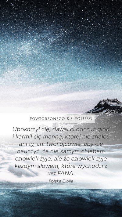 Powtórzonego 8:3 POLUBG Bible Verse Image