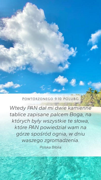 Powtórzonego 9:10 POLUBG Bible Verse Image