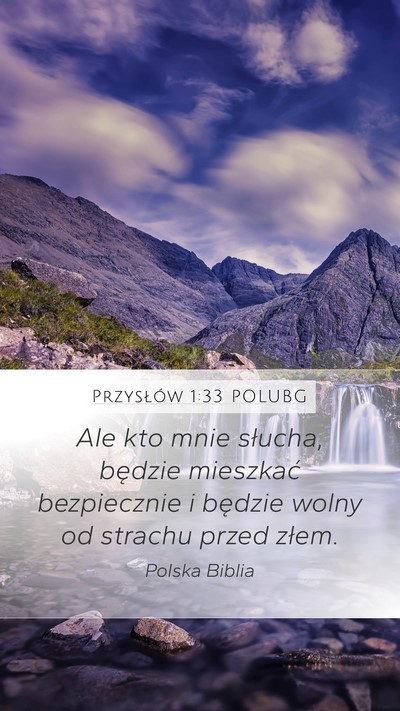 Przysłów 1:33 POLUBG Bible Verse Image