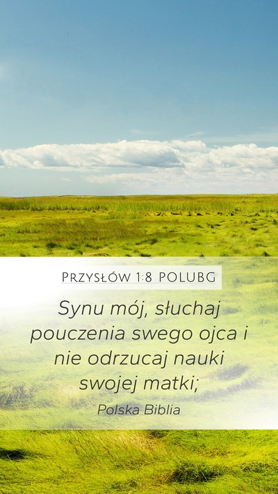 Przysłów 1:8 POLUBG Bible Verse Image