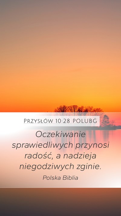 Przysłów 10:28 POLUBG Bible Verse Image